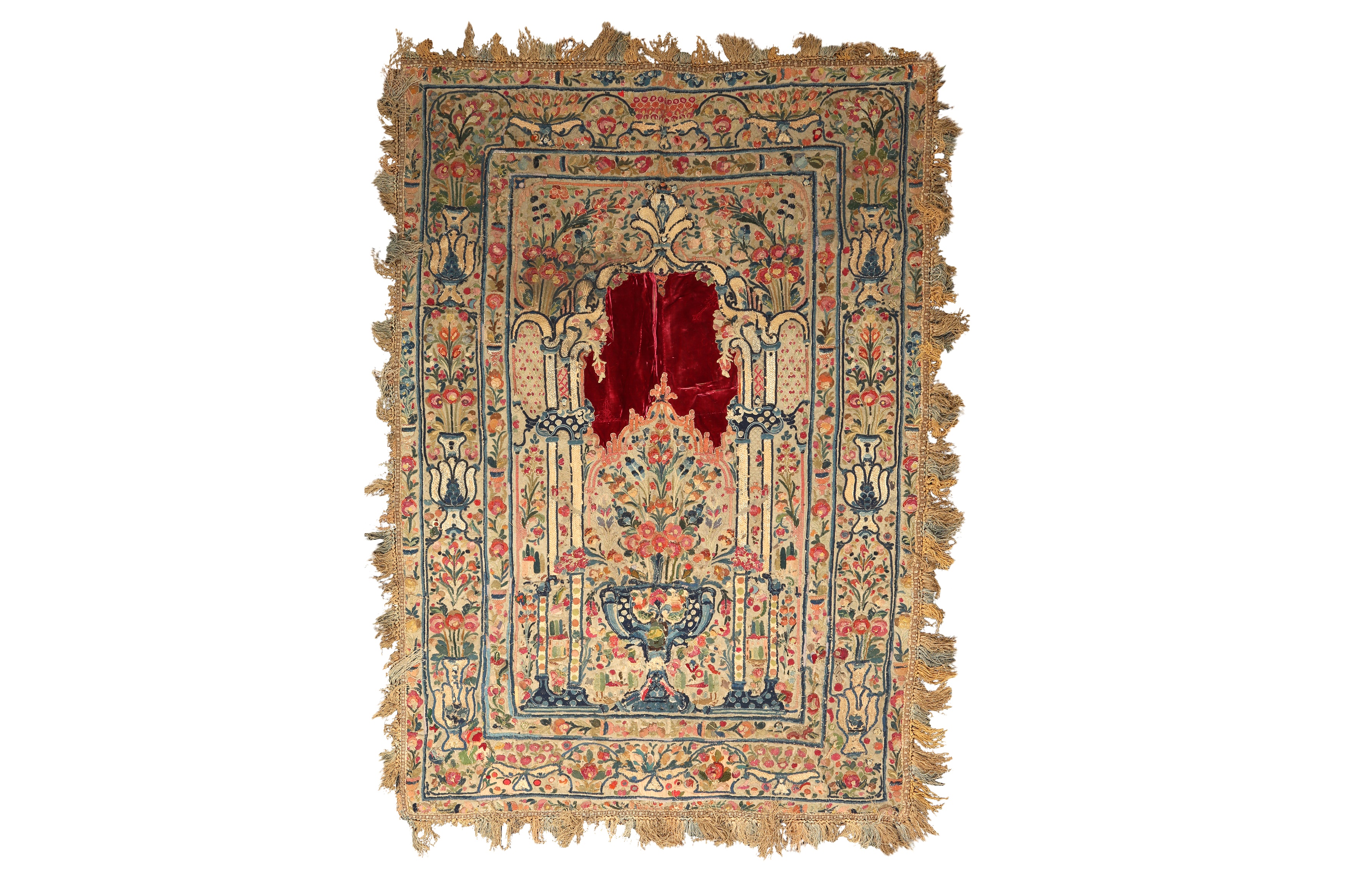 Lot 133 - AN EMBROIDERED BANJA LUKA OTTOMAN HANGING