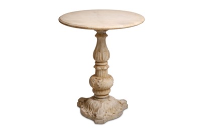 Lot 206 - A MARBLE TABLE