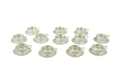 Lot 312 - A set of twelve porcelain Paragon tea cups and saucers