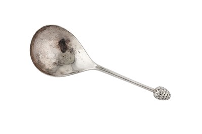 Lot 227 - A late 17th century Norwegian silver spoon, circa 1680 makers mark obscured, possibly for Christian Hansen of Bergen
