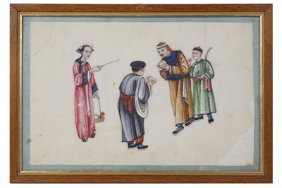 Lot 72 - A SET OF TWELVE 20TH CENTURY CHINESE PAINTINGS OF FIGURES