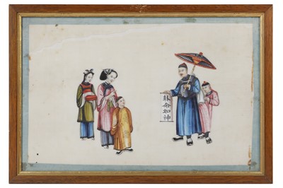 Lot 72 - A SET OF TWELVE 20TH CENTURY CHINESE PAINTINGS OF FIGURES