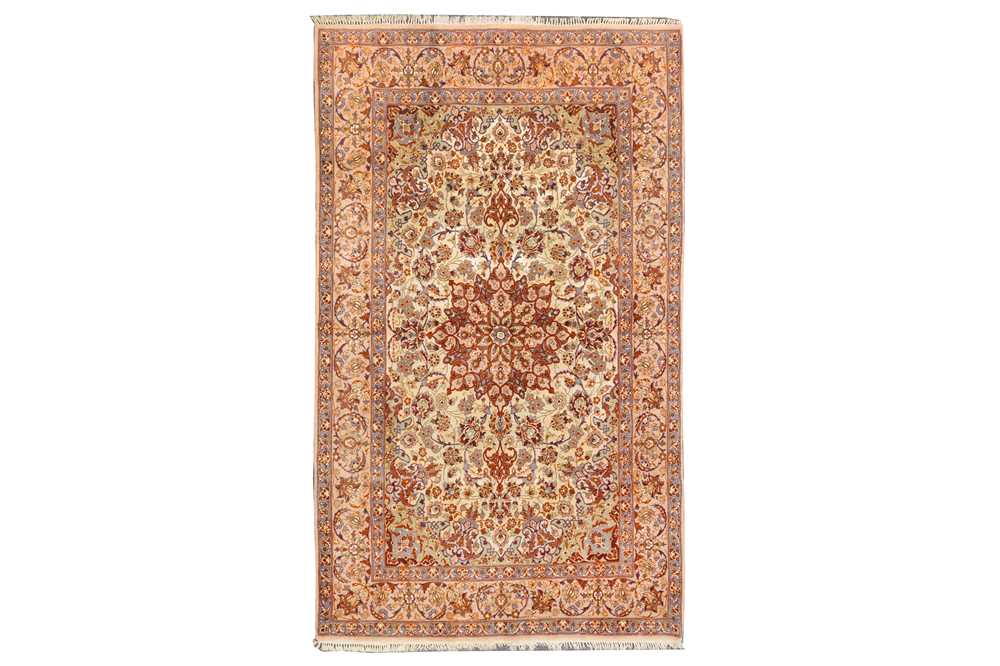 Lot 26 - AN EXTREMELY FINE PART SILK ISFAHAN RUG, CENTRAL PERSIA