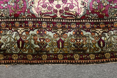Lot 74 - A VERY FINE ANTIQUE SILK FERAGHAN RUG, WEST PERSIA