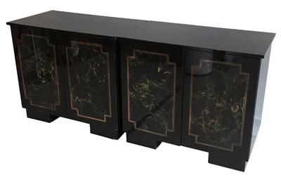 Lot 459 - A pair of bespoke Art Deco style cocktail cabinets