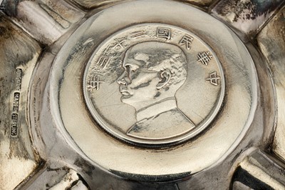 Lot 32 - An early 20th century Chinese Export silver ash tray, Hong Kong circa 1930