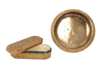Lot 321 - A Gilt Lacquered Kashmiri Pen Box and Bowl