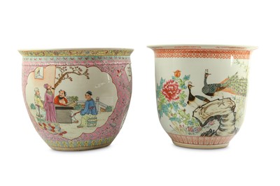 Lot 900 - TWO CHINESE FAMILLE ROSE JARDINIERES.