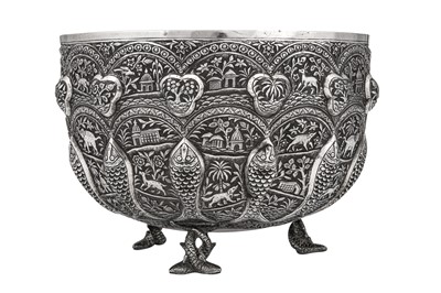 Lot 131 - A late 19th / early 20th century Anglo – Indian Raj unmarked silver bowl, Lucknow circa 1900