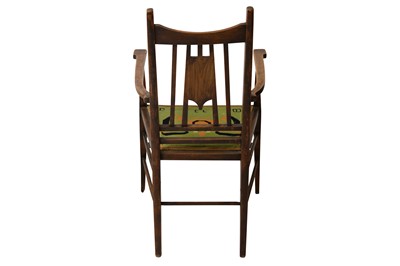 Lot 698 - A circa 1900 Arts and Crafts open armchair