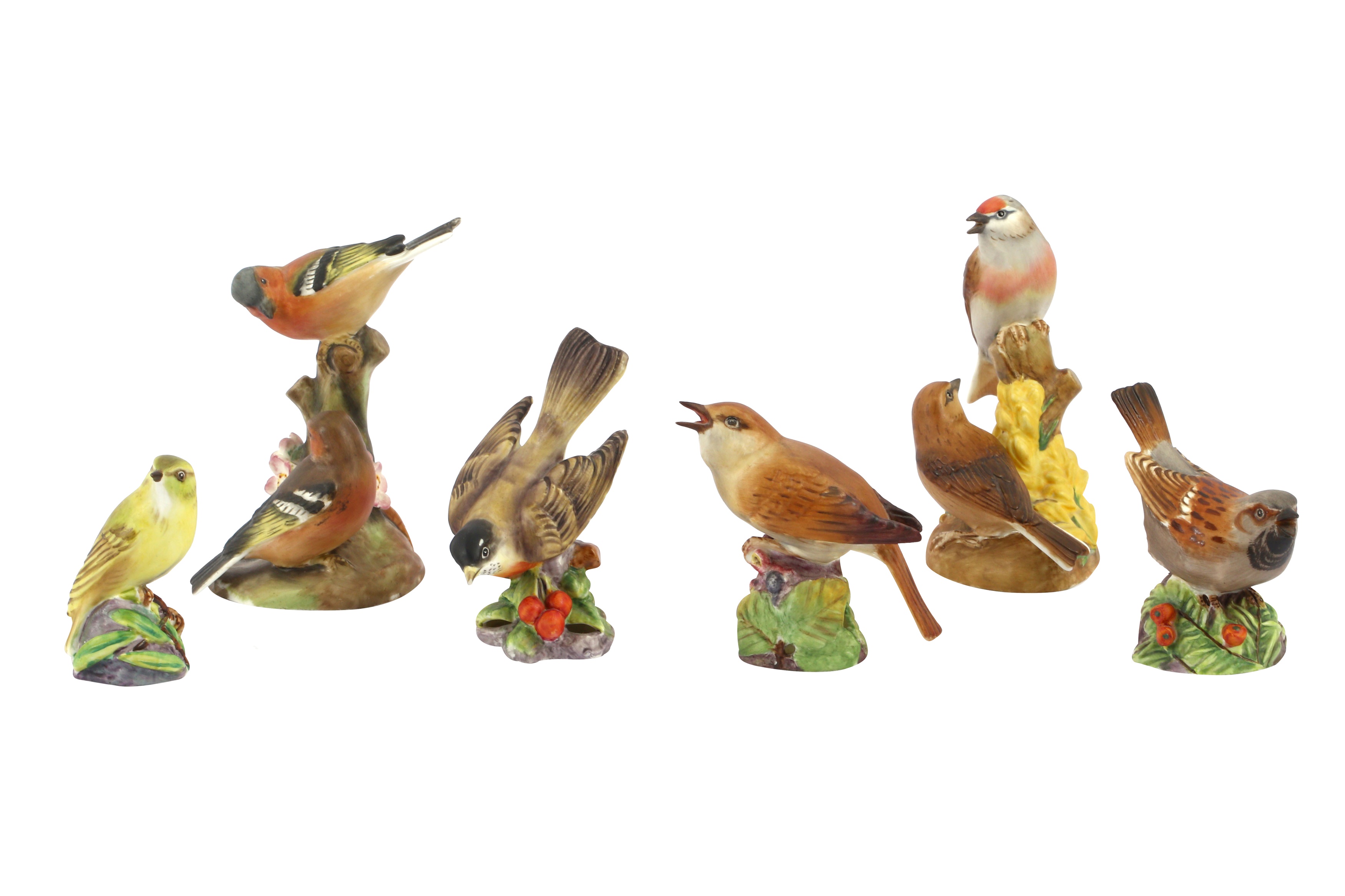 Lot 320 - Six Royal Worcester birds