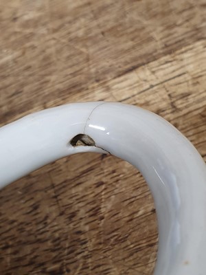 Lot 458 - A CHINESE FAMILLE ROSE 'MAN AND HIS DOG' TEAPOT AND COVER.