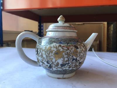 Lot 457 - A CHINESE FAMILLE ROSE TEAPOT AND COVER.