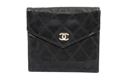 Lot 475 - Chanel Black Quilted Wallet