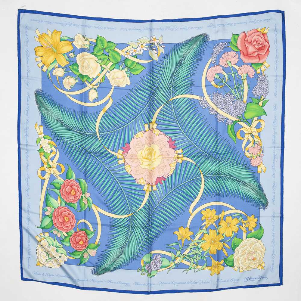 Lot 163 - Hermes 'Fleurs de l'Opera' Silk Scarf