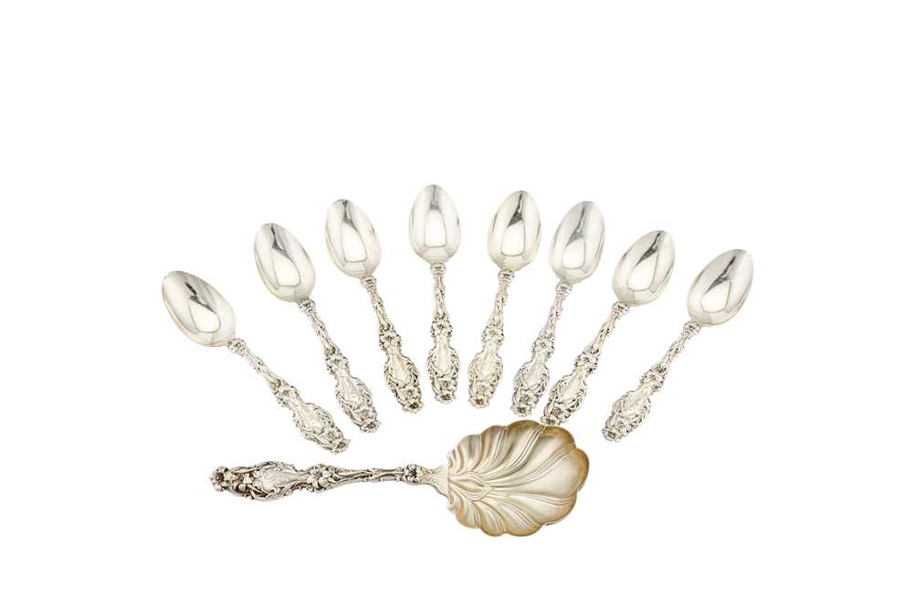 Lot 198 - A selection of American sterling silver lily pattern flatware, by Whiting