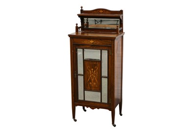 Lot 450 - A late Victorian rosewood parquetry inlaid music cabinet