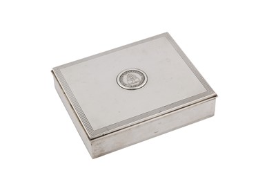 Lot 152a - A mid-20th century Danish sterling silver games box, Vejle circa 1960 by Jørgen Frandsen (active 1948-73)