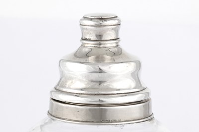 Lot 150 - A large American sterling silver mounted glass cocktail shaker, New York circa 1930 by Hawkes Sterling (active 1880-1962)