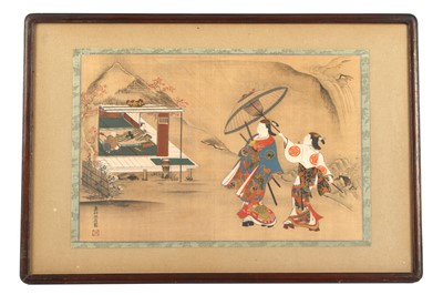 Lot 332 - A collection of Japanese paintings and prints