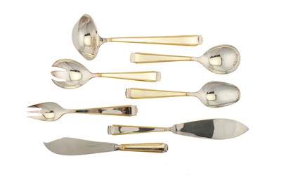 Lot 77 - A modern German sterling silver parcel gilt table service of flatware / canteen, circa 1990 by Robbe & Berking