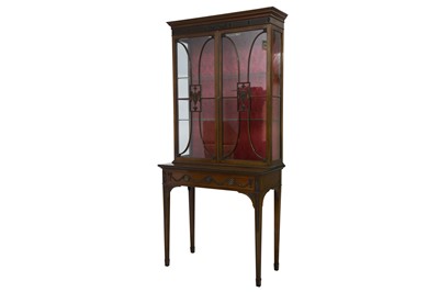 Lot 482 - An early 20th Century Adam revival mahogany display cabinet