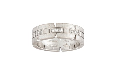Lot 92 - A diamond 'Tank Française' ring, by Cartier
