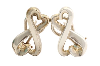Lot 29 - A pair of silver earrings by Paloma Picasso for Tiffany & Co