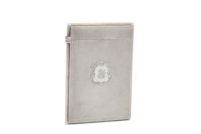 Lot 2 - A Victorian sterling silver card case, Birmingham 1857 by Edward Smith