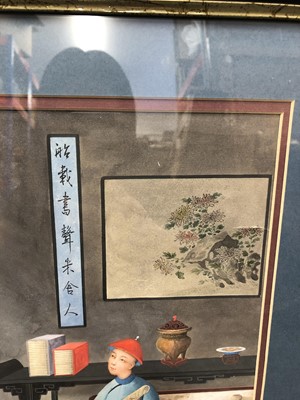 Lot 272 - A SET OF FOUR FINE CHINESE EXPORT PAINTINGS OF INTERIORS.