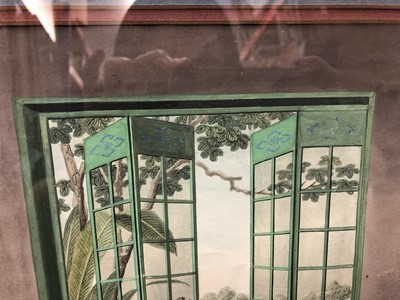 Lot 272 - A SET OF FOUR FINE CHINESE EXPORT PAINTINGS OF INTERIORS.