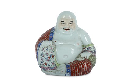 Lot 43 - A CHINESE FAMILLE ROSE FIGURE OF BUDAI HESHANG.