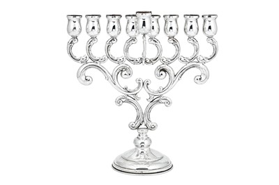 Lot 266 - A second half of the 20th century silver Hanukkah lamp