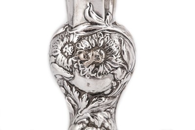 Lot 263 - A Victorian sterling silver vase, London 1895 by Walter Raymond