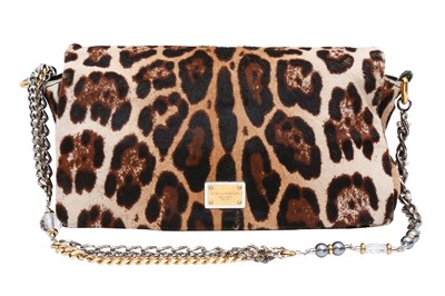 Lot 258 - Dolce & Gabbana Leopard Print Charles Shoulder Bag