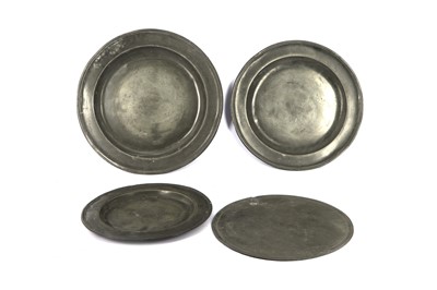 Lot 381 - Three late 17th/18th century Pewter chargers