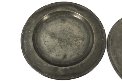 Lot 381 - Three late 17th/18th century Pewter chargers