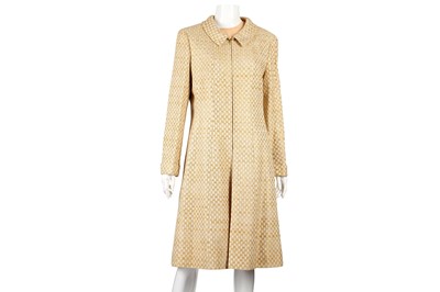 Lot 284 - Chanel Honey Tweed Dress and Coat Suit - Size 42