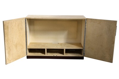 Lot 144 - A contemporary velour covered television cabinet