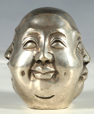 Lot 445 - Contemporary Chinese four head desk weight,...