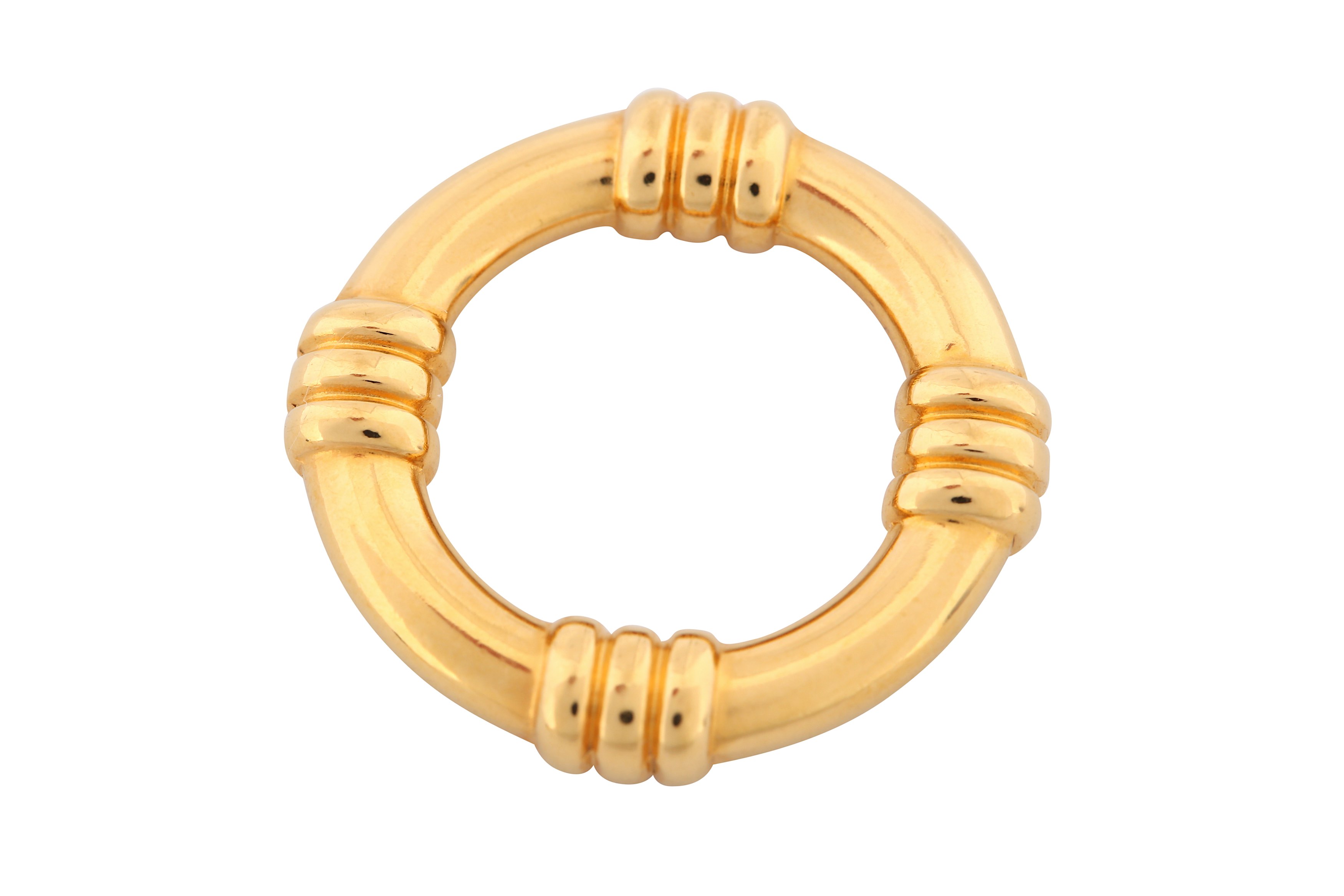 Lot - HERMES GOLD TONE SCARF RING