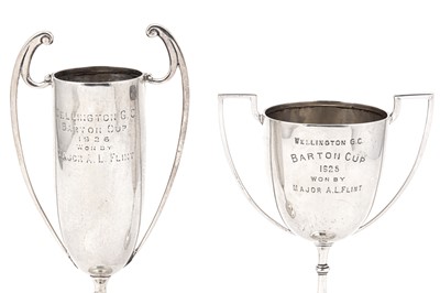 Lot 186 - Two early 20th century Indian colonial silver trophies, both Bangalore by Barton, Son & Co