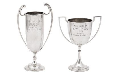 Lot 186 - Two early 20th century Indian colonial silver trophies, both Bangalore by Barton, Son & Co