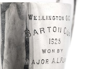 Lot 186 - Two early 20th century Indian colonial silver trophies, both Bangalore by Barton, Son & Co