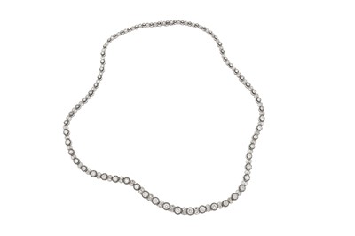 Lot 168 - A diamond rivière necklace, circa 1950