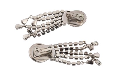 Lot 532 - Gianni Versace Clip On Medusa Tassel Drop Earrings
