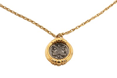 Lot 439 - Fendi Janus Roman FF Coin Pendant Necklace