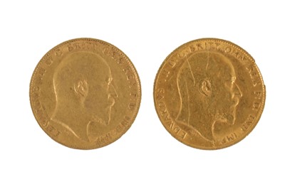 Lot 147 - Two Edward VII half sovereigns, dated 1902 and 1908