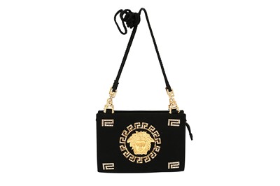 Lot 331 - Gianni Versace Couture Black Medusa Rhinestone Shoulder Bag