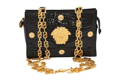 Lot 332 - Gianni Versace Couture Black Medusa Shoulder Bag